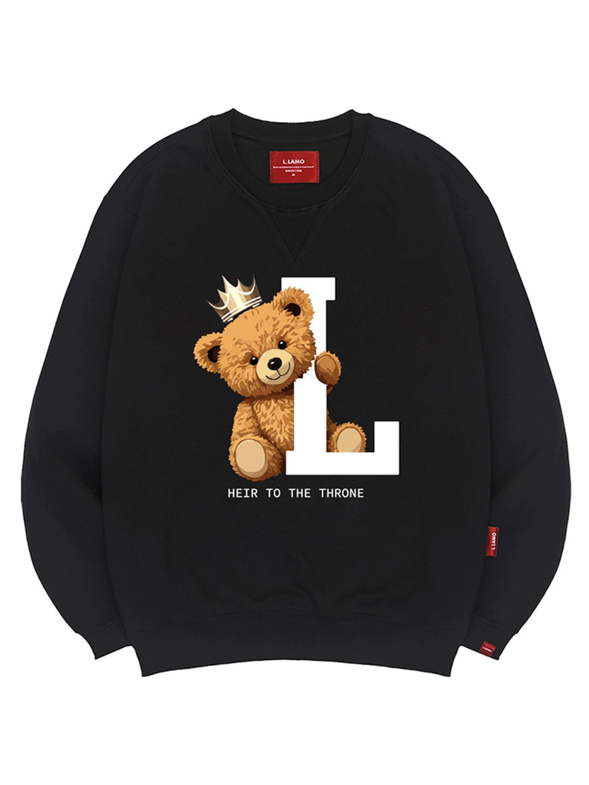 엘라모(LLAMO) 킹베어 맨투맨 남녀공용 빅사이즈 S~4XL