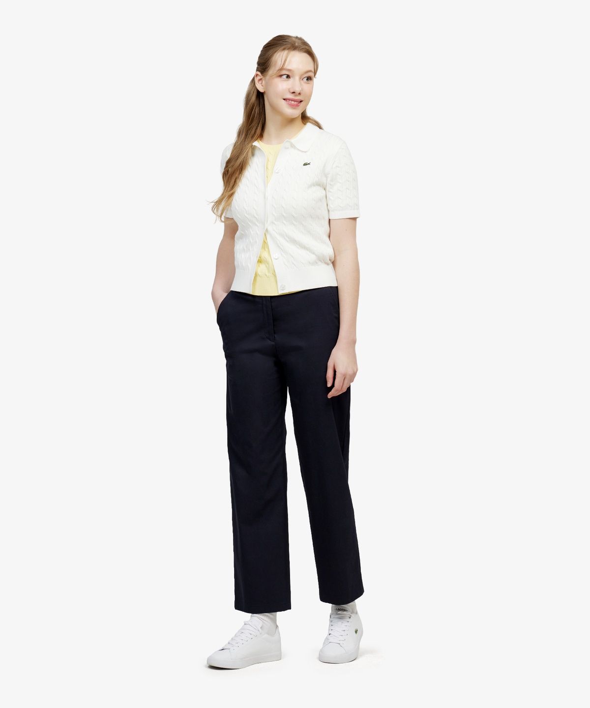 라코스테(LACOSTE) 여성 스트레이트 썸머 팬츠 HF020E-56G 166