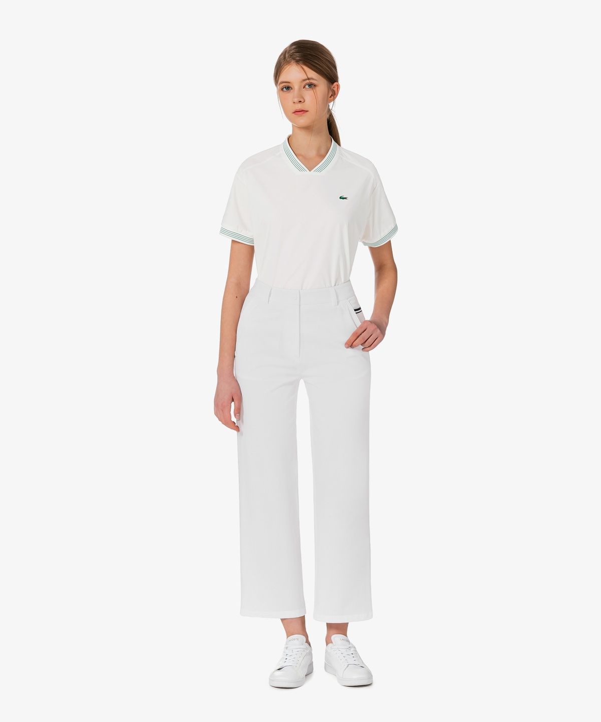 라코스테(LACOSTE) 여성 봄 스트레이트 팬츠 HF422E-56G 001