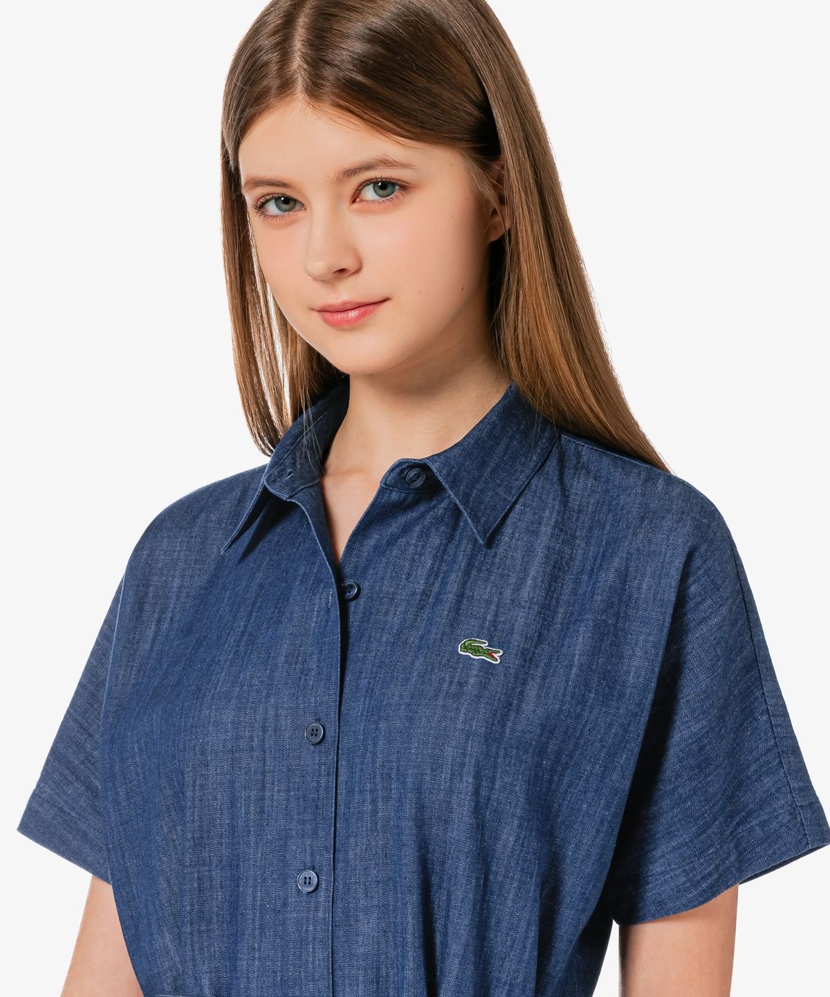 라코스테(LACOSTE) 여성 벨트형 반팔 셔츠 드레스 EF306E-56G 36L