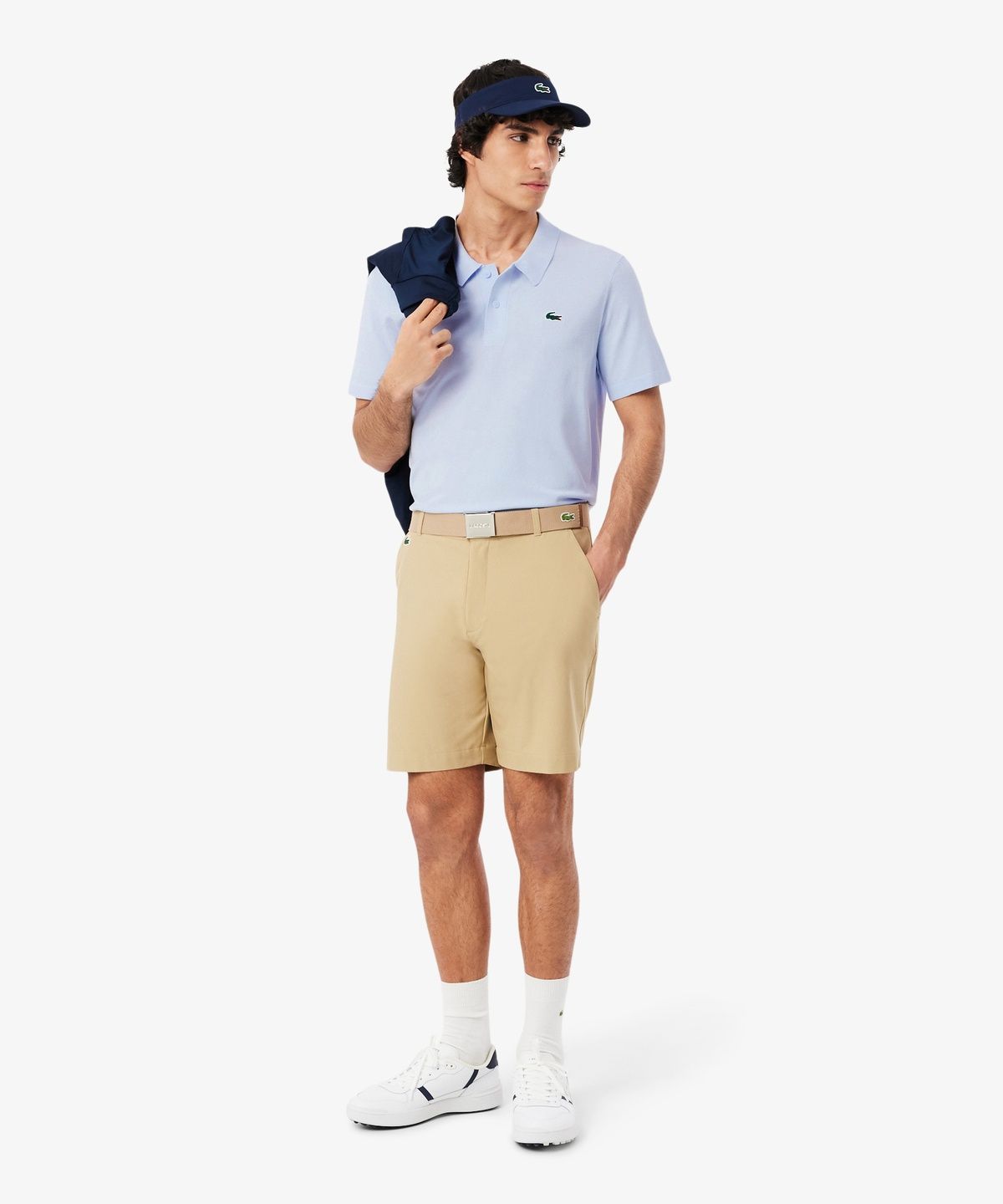 라코스테(LACOSTE) 남성 골프 베이직 반팔 스웨터 폴로 AH9341-56G J2G