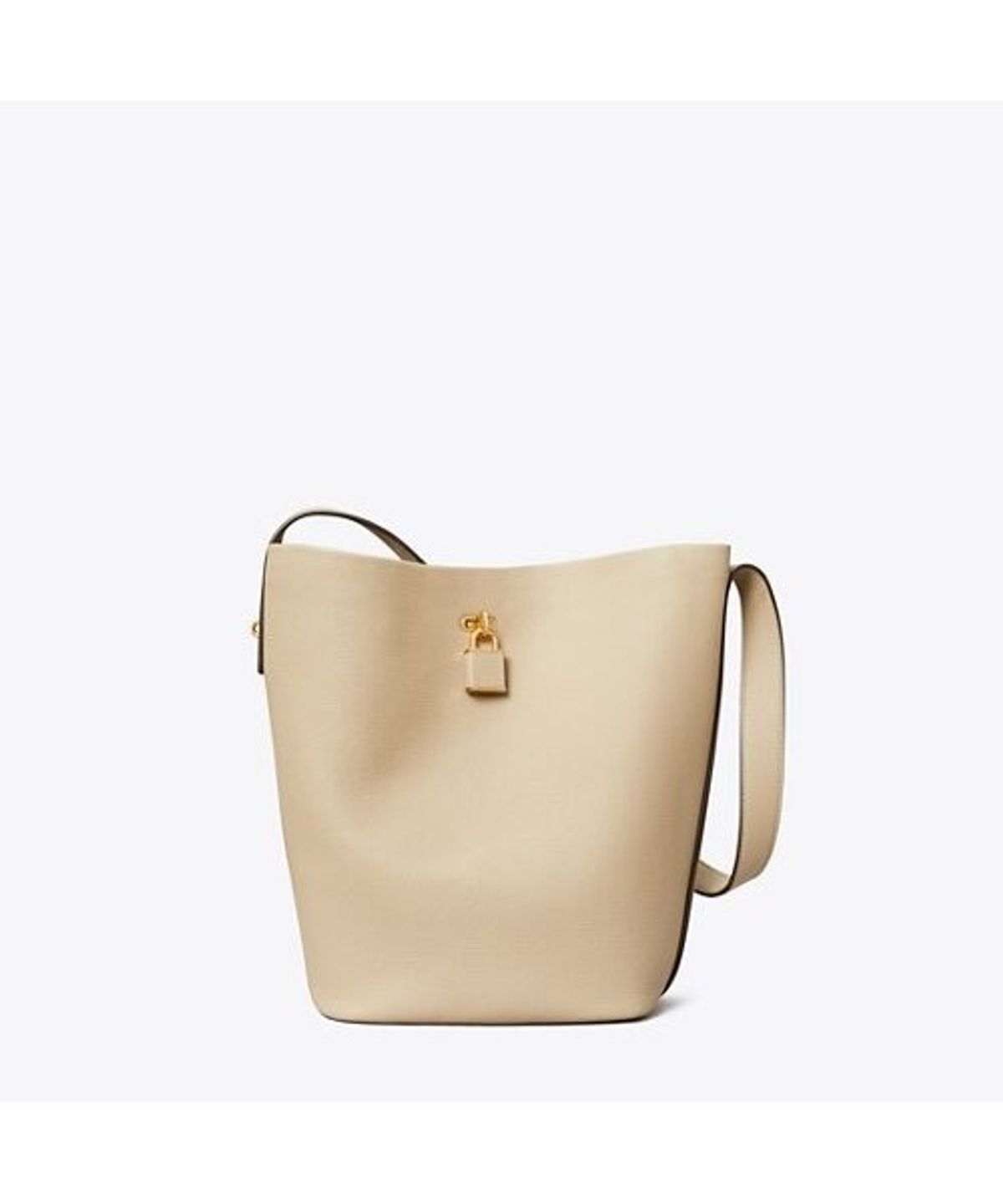 토리버치(TORYBURCH) 락 슬림 버킷백 - 라이트 스톤