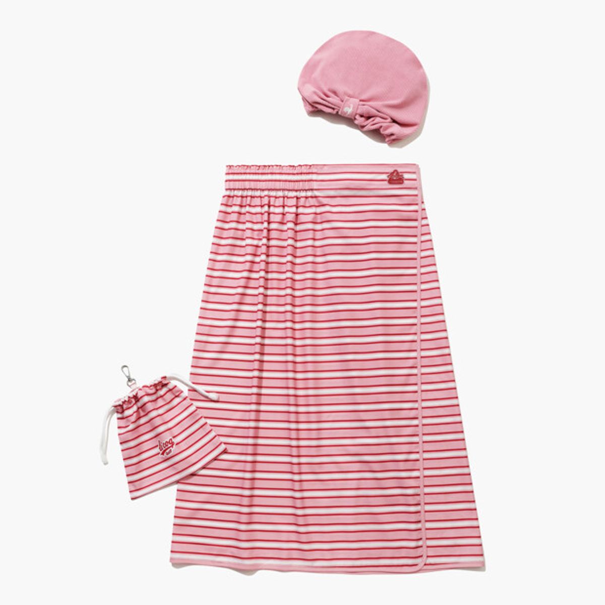 르꼬끄 골프(LECOQ GOLF) 여성 샤워가운 패커블 세트 _PINK GR122LET22