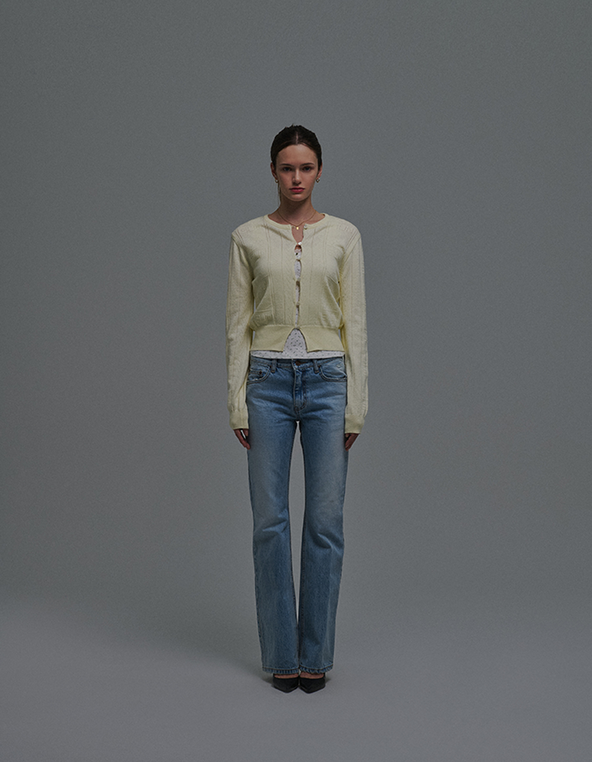 선데이후르츠마켓(SUNDAY FRUIT MARKET) W) SUN WASHED FLARE DENIM
