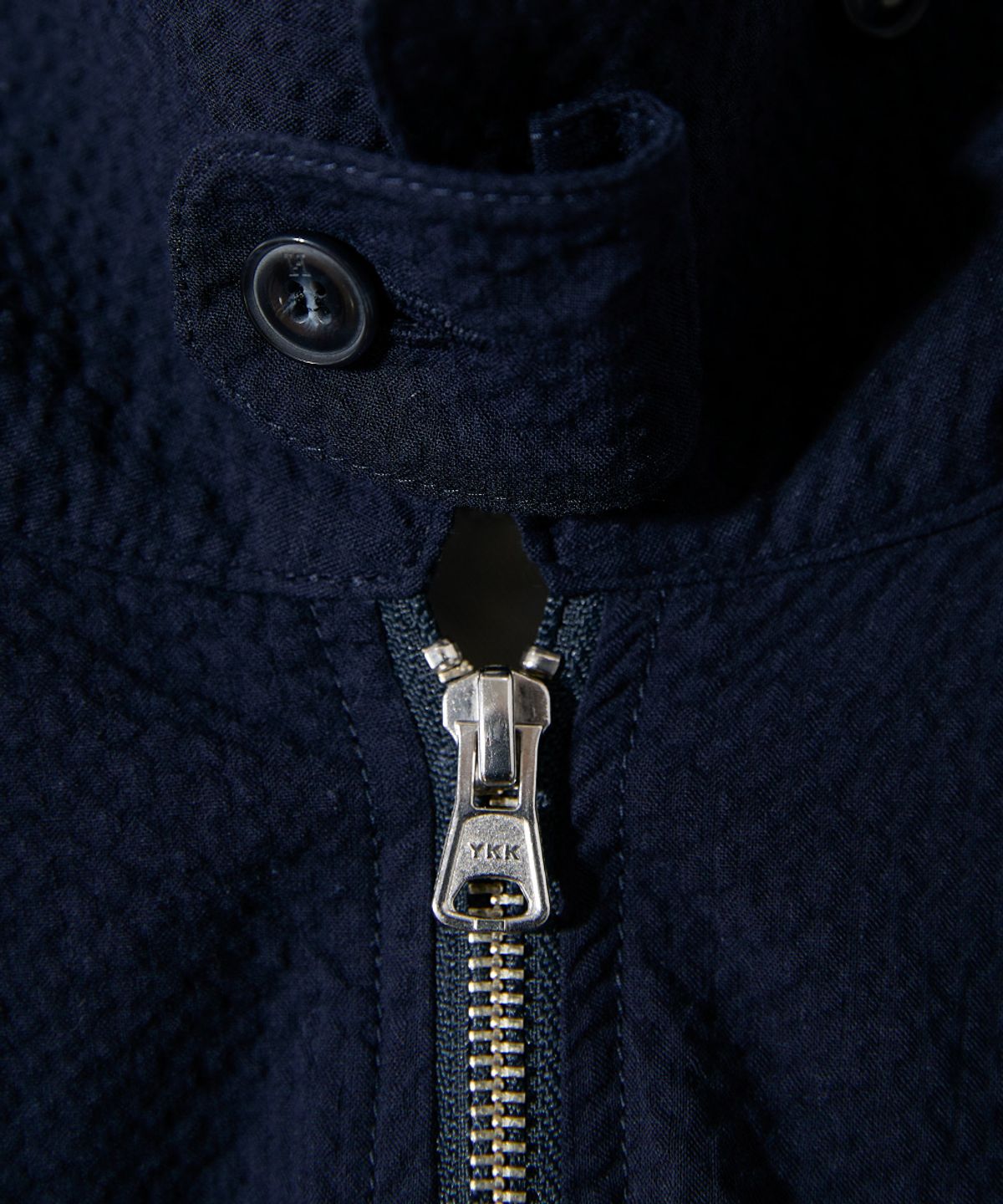 홀리선(HORLISUN) Visitor Harrington Seersucker Jacket Navy