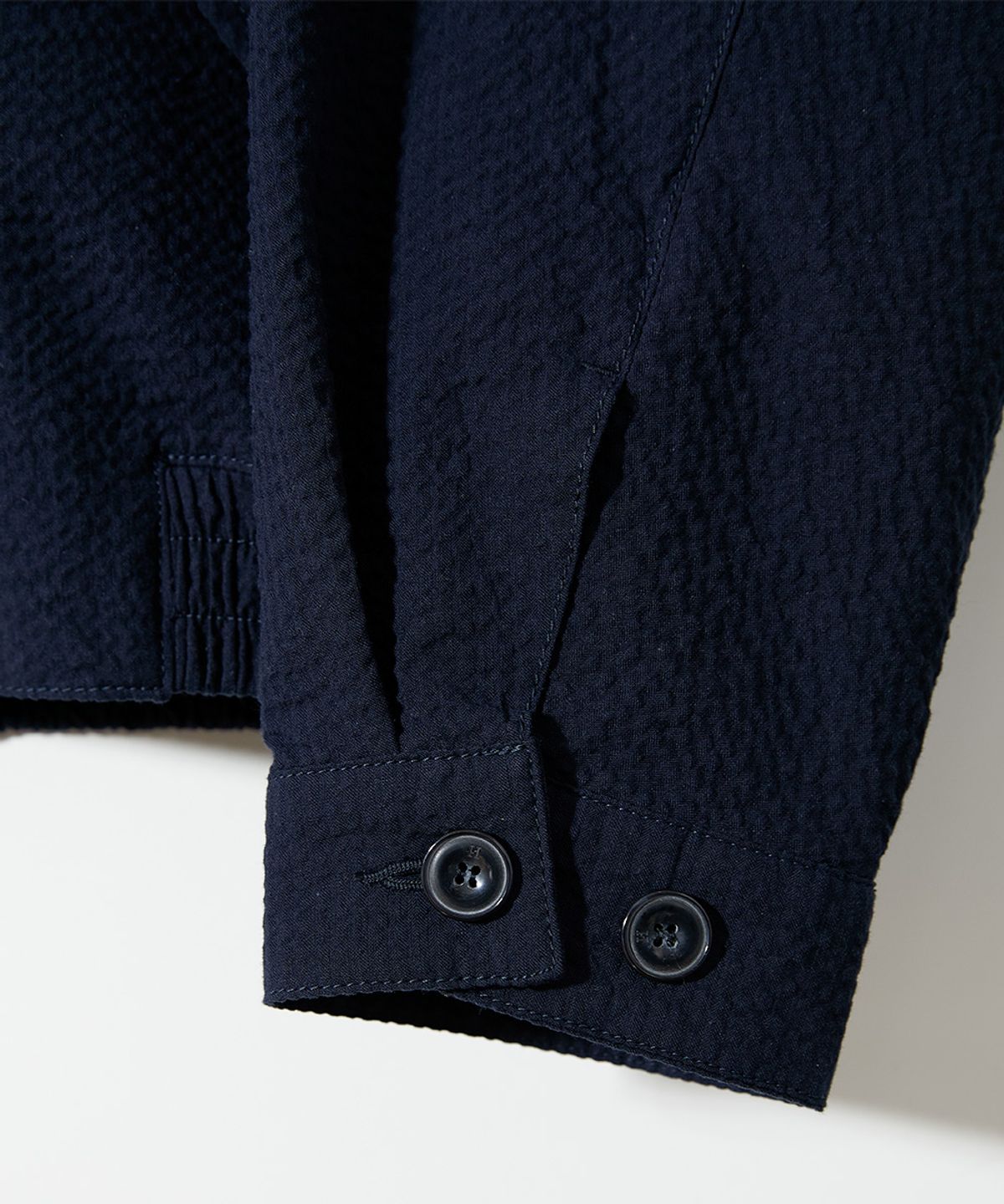 홀리선(HORLISUN) Visitor Harrington Seersucker Jacket Navy