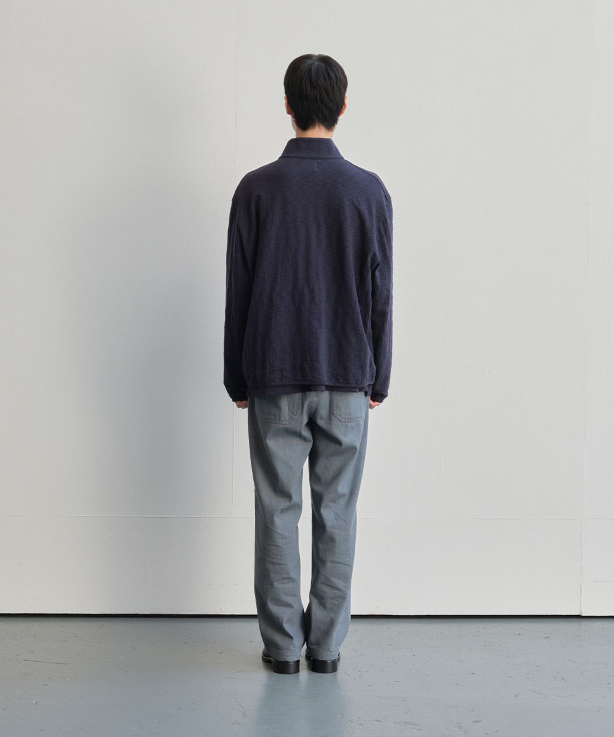 홀리선(HORLISUN) Baxter Slub Zip Up Jacket Navy