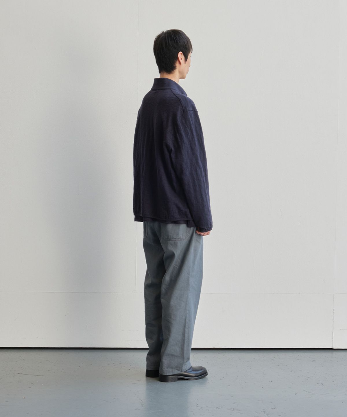 홀리선(HORLISUN) Baxter Slub Zip Up Jacket Navy