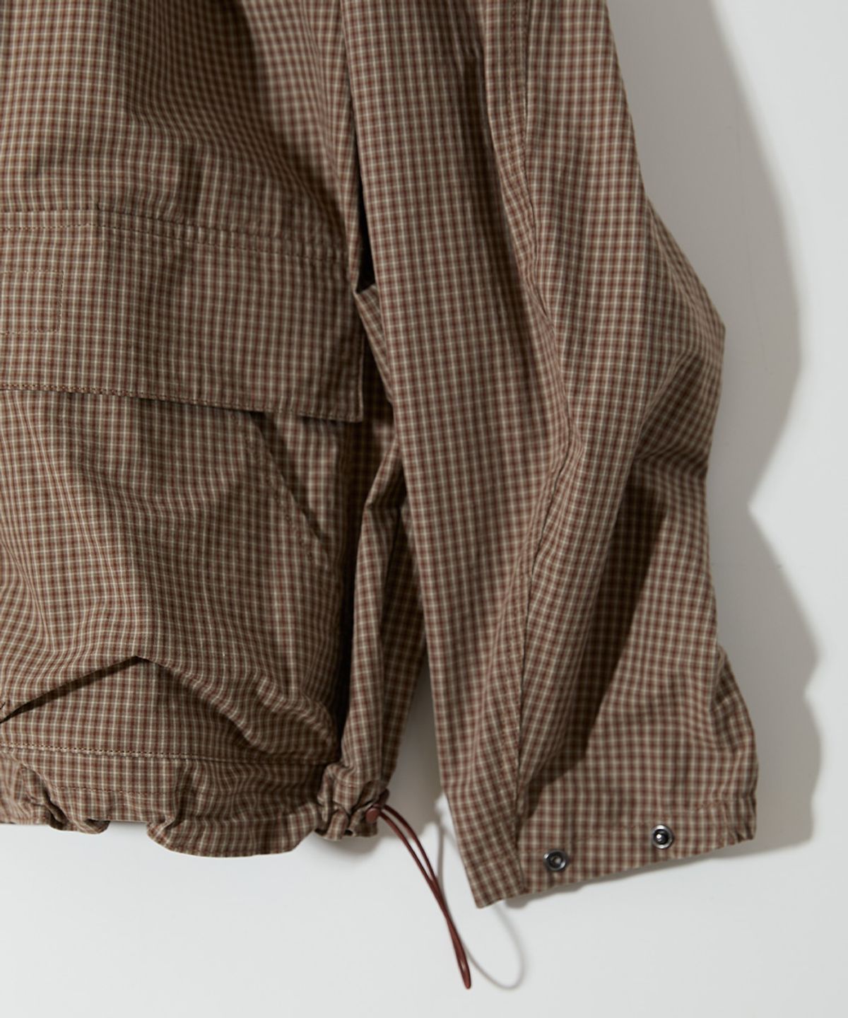 홀리선(HORLISUN) Breeze Typewriter Check Hood Jacket Beige