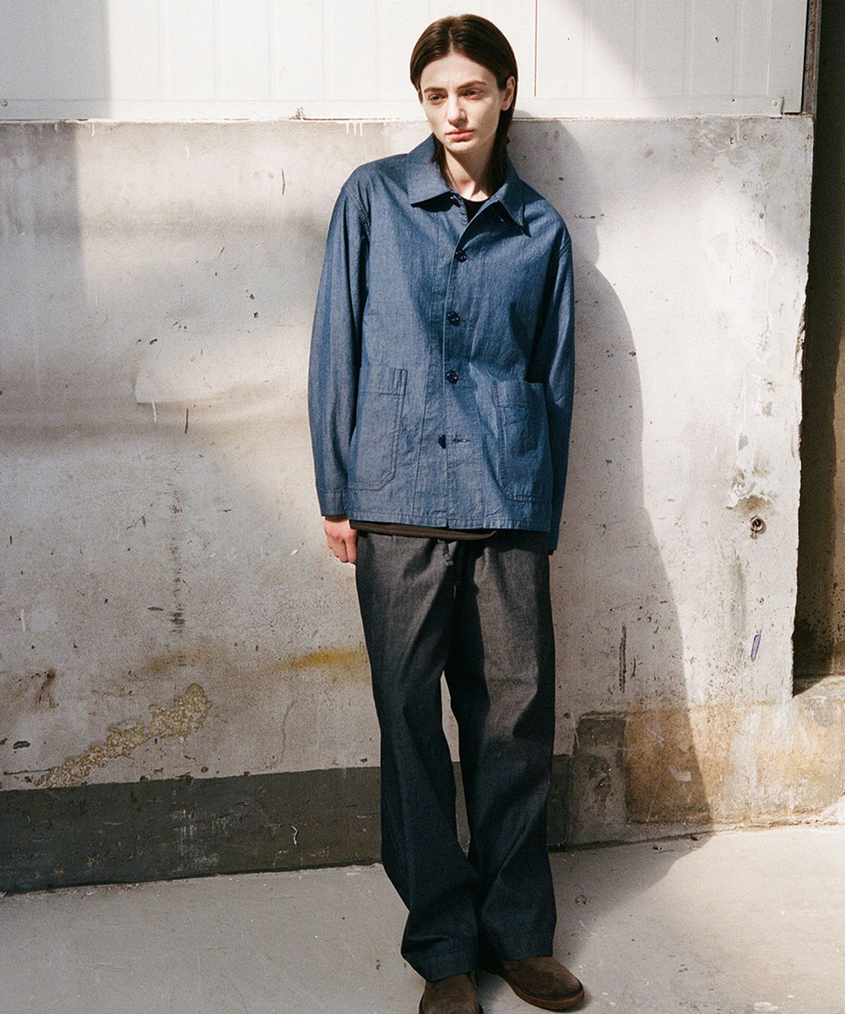홀리선(HORLISUN) Smith Chambray Work Jacket Blue