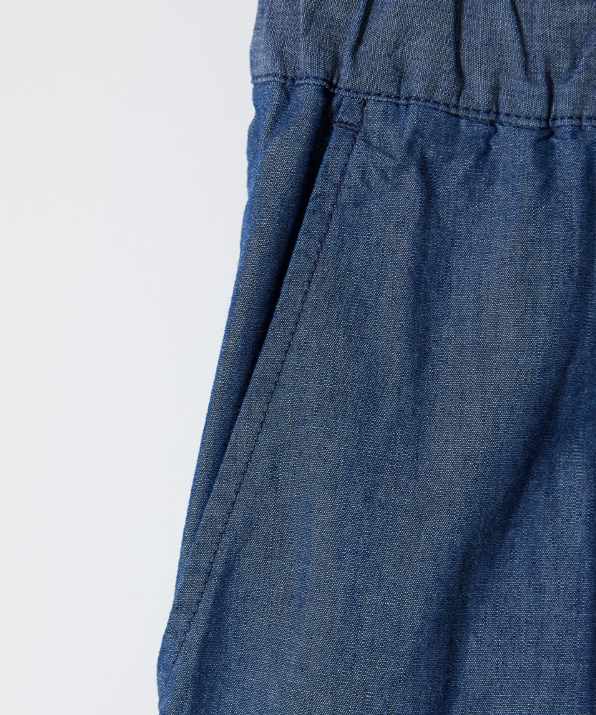 홀리선(HORLISUN) Cove Chambray Drape Loose Pants Blue