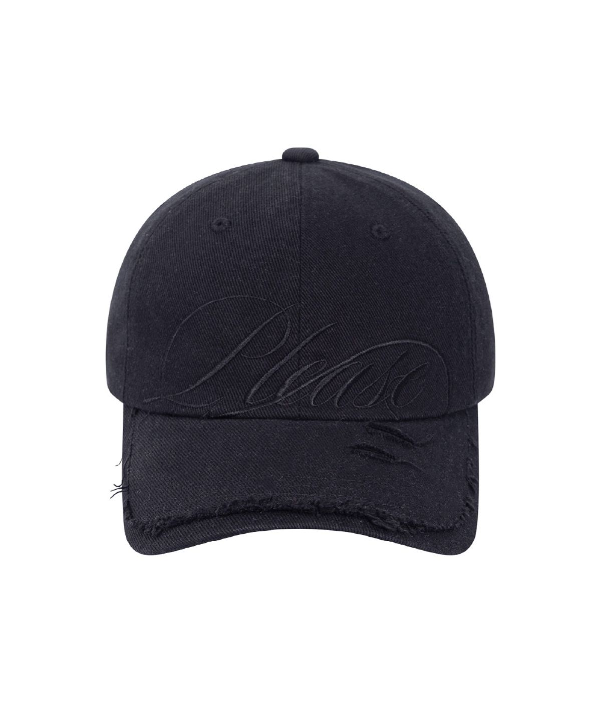 플리즈노팔로우(PLEASENOFOLLOW) Bella washed damage cap (Black)