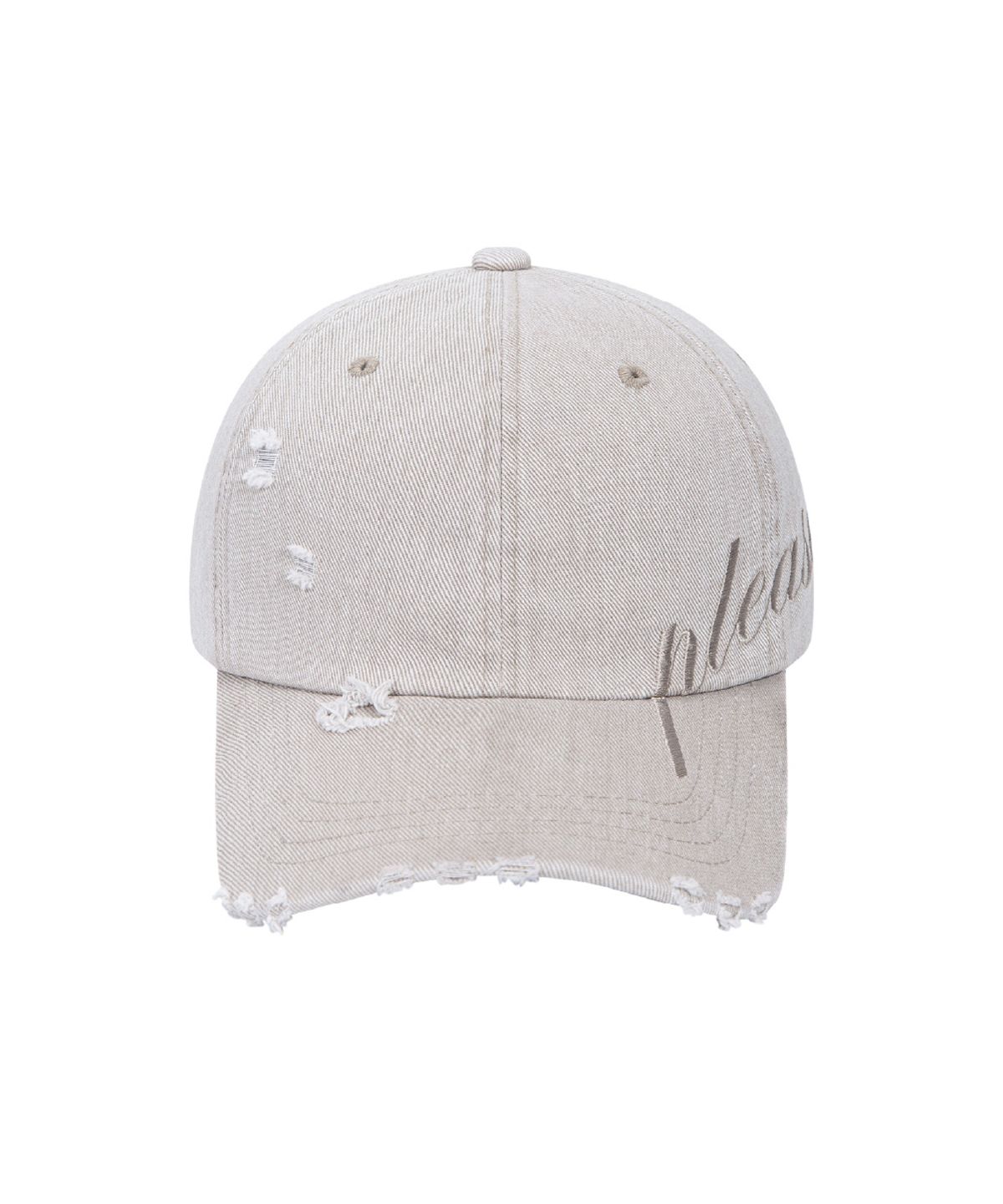 플리즈노팔로우(PLEASENOFOLLOW) Ran distressed cap (Sand)