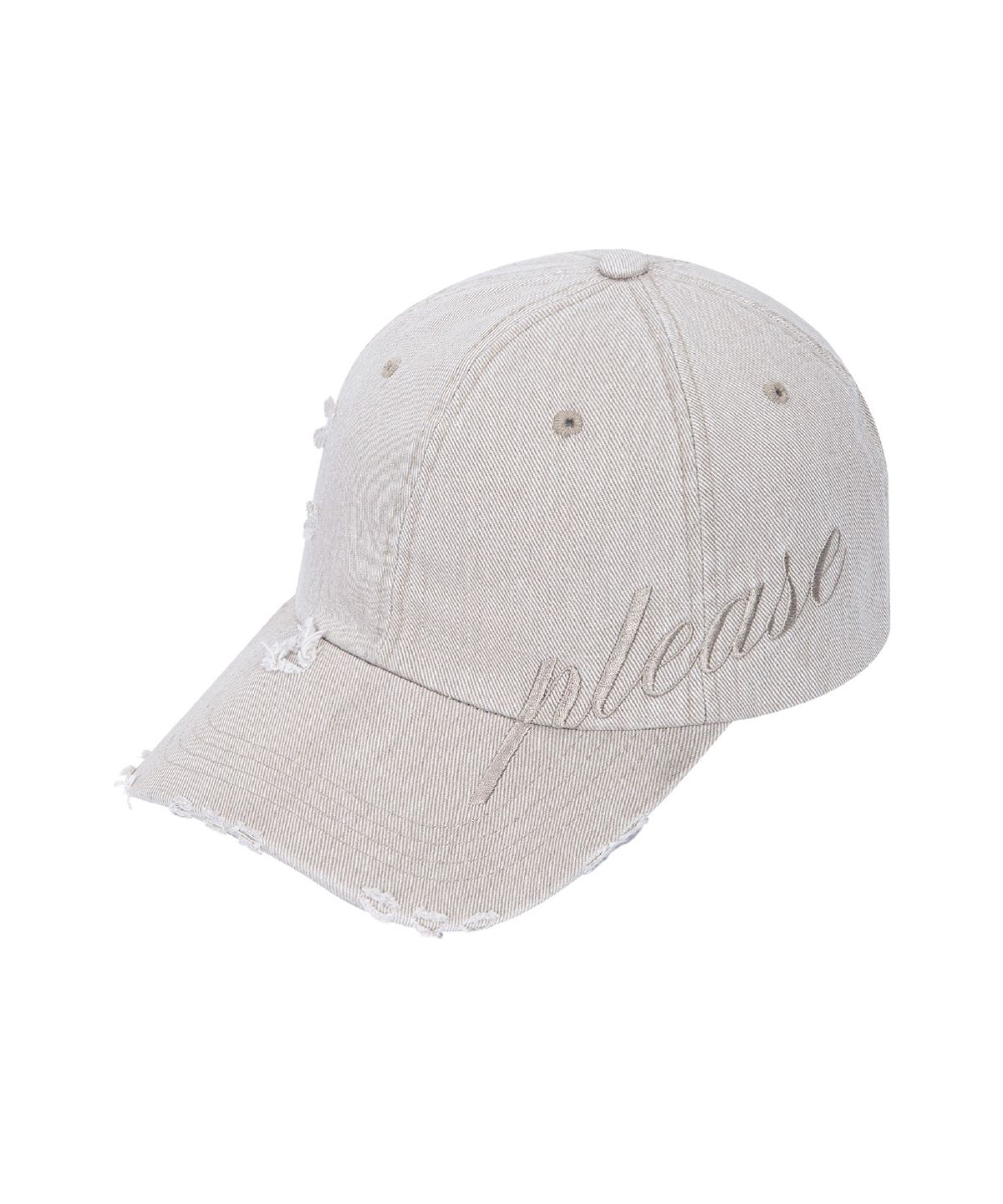 플리즈노팔로우(PLEASENOFOLLOW) Ran distressed cap (Sand)
