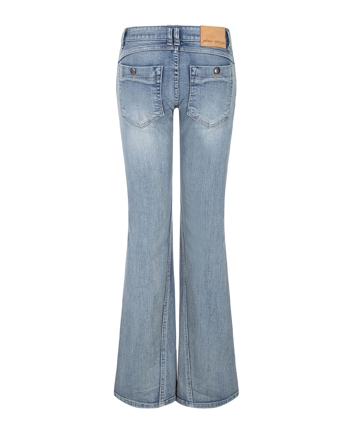 플리즈노팔로우(PLEASENOFOLLOW) 25Vintage Washing Boots-Cut Denim (Light Blue)