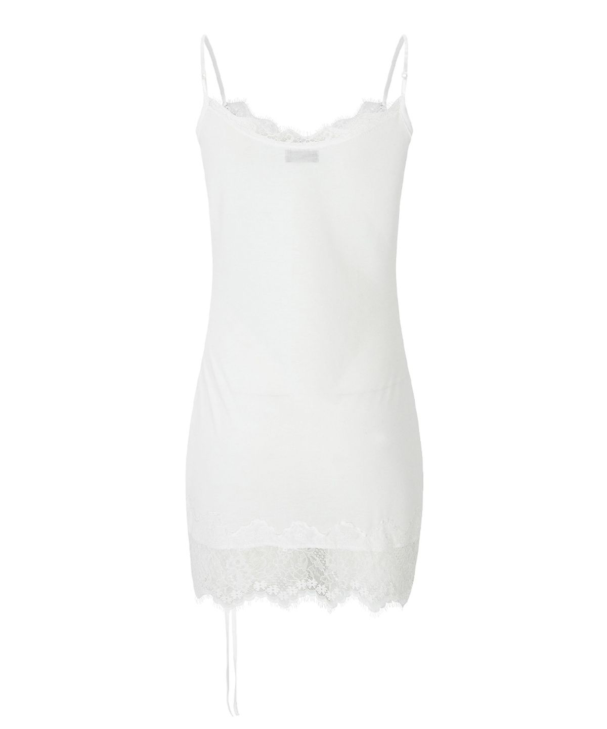 플리즈노팔로우(PLEASENOFOLLOW) Pia Lace Slip Mini Dress (White)