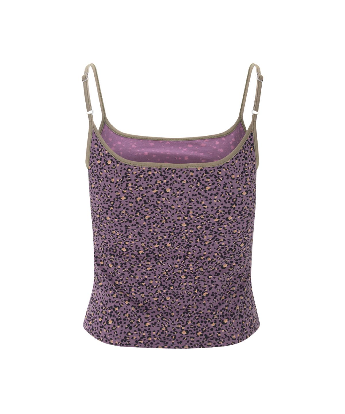 플리즈노팔로우(PLEASENOFOLLOW) Kiki Leopard Sleeveless Top (Purple)