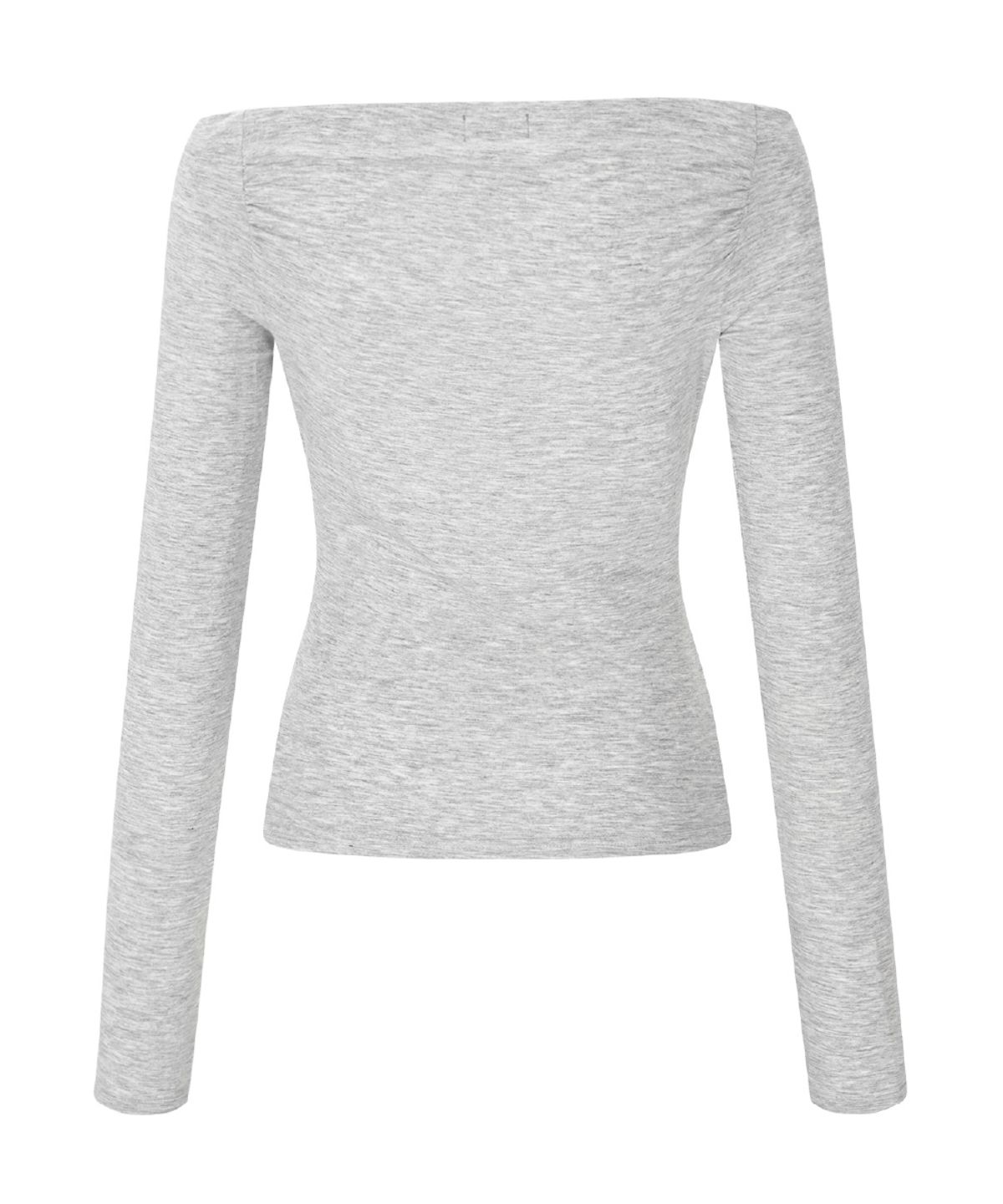 플리즈노팔로우(PLEASENOFOLLOW) Seni Long Off-Shoulder Top (White Melange)