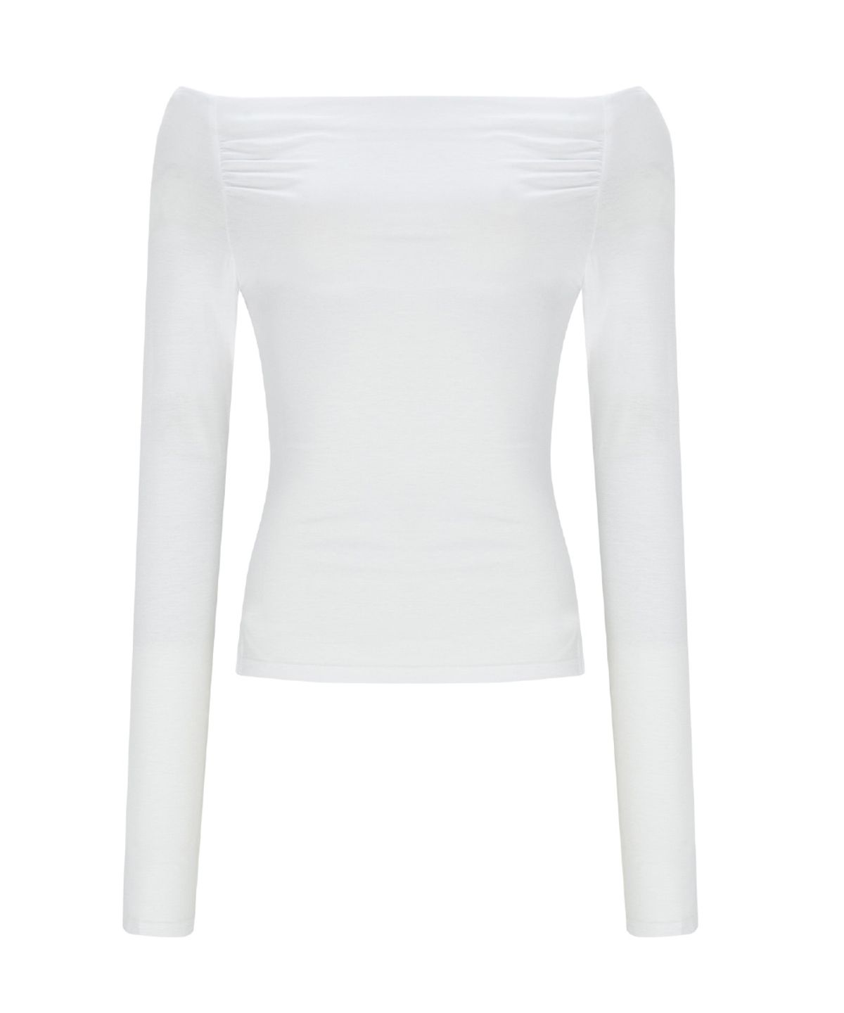 플리즈노팔로우(PLEASENOFOLLOW) Seni Long Off-Shoulder Top (White)