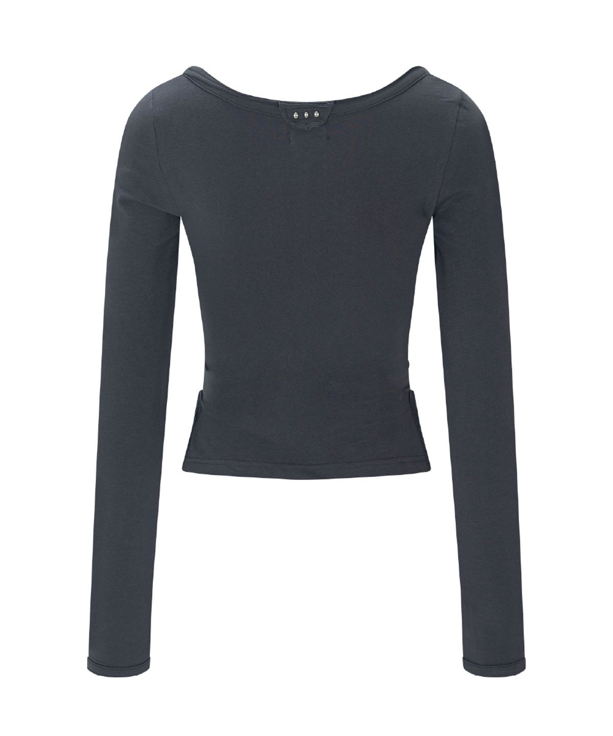 플리즈노팔로우(PLEASENOFOLLOW) Tia  Long Sleeve Top (Charcoal)