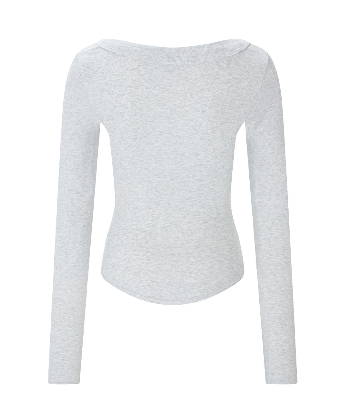 플리즈노팔로우(PLEASENOFOLLOW) 25FW New MOMO Shirring Top  (White Melange)