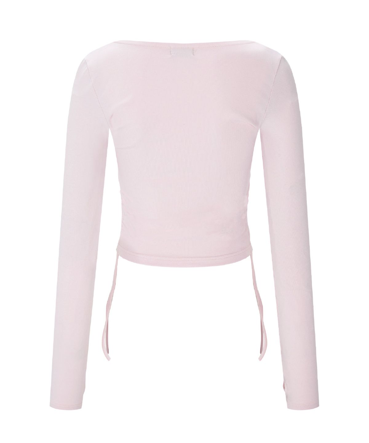 플리즈노팔로우(PLEASENOFOLLOW) Mov Shirring Long Sleeve Top (Baby Pink)
