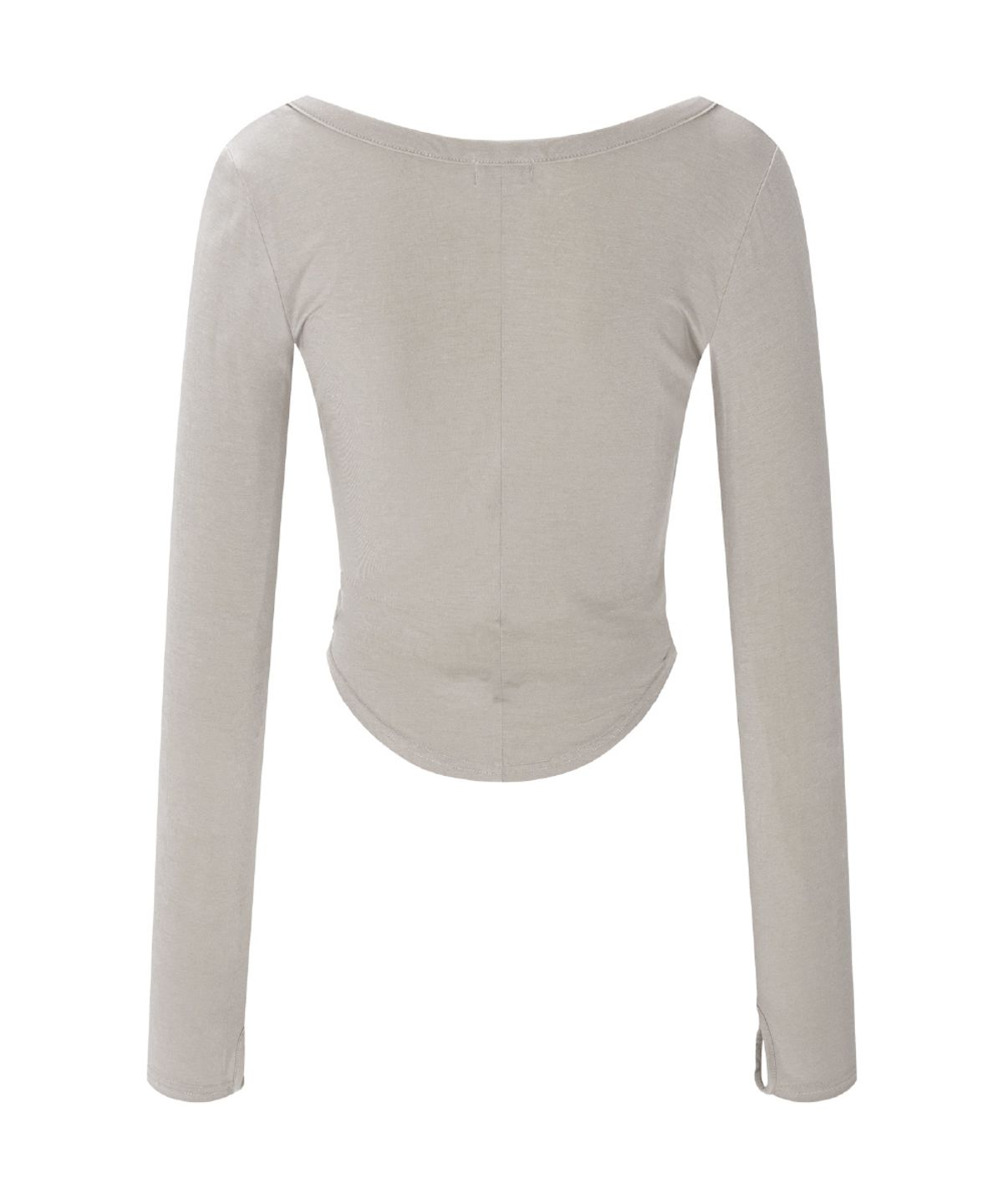 플리즈노팔로우(PLEASENOFOLLOW) Deba Long Sleeve Top (Silver Grey)