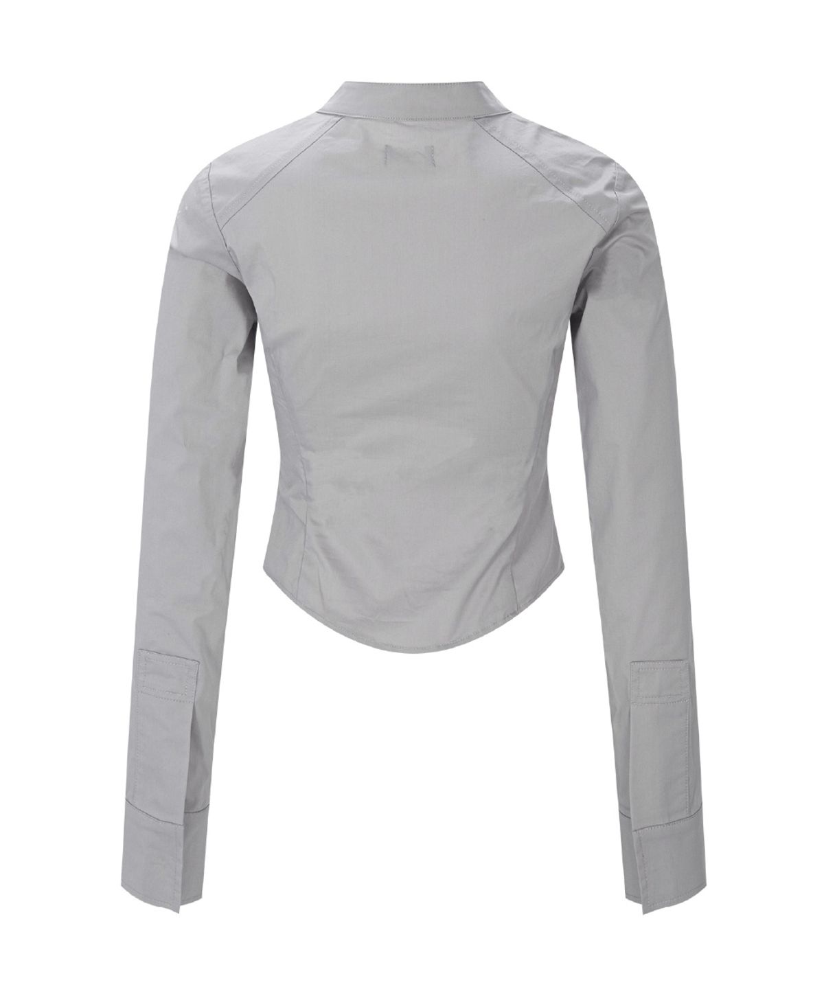 플리즈노팔로우(PLEASENOFOLLOW) Delphine Shirring Zip up Shirt (Sand Grey)