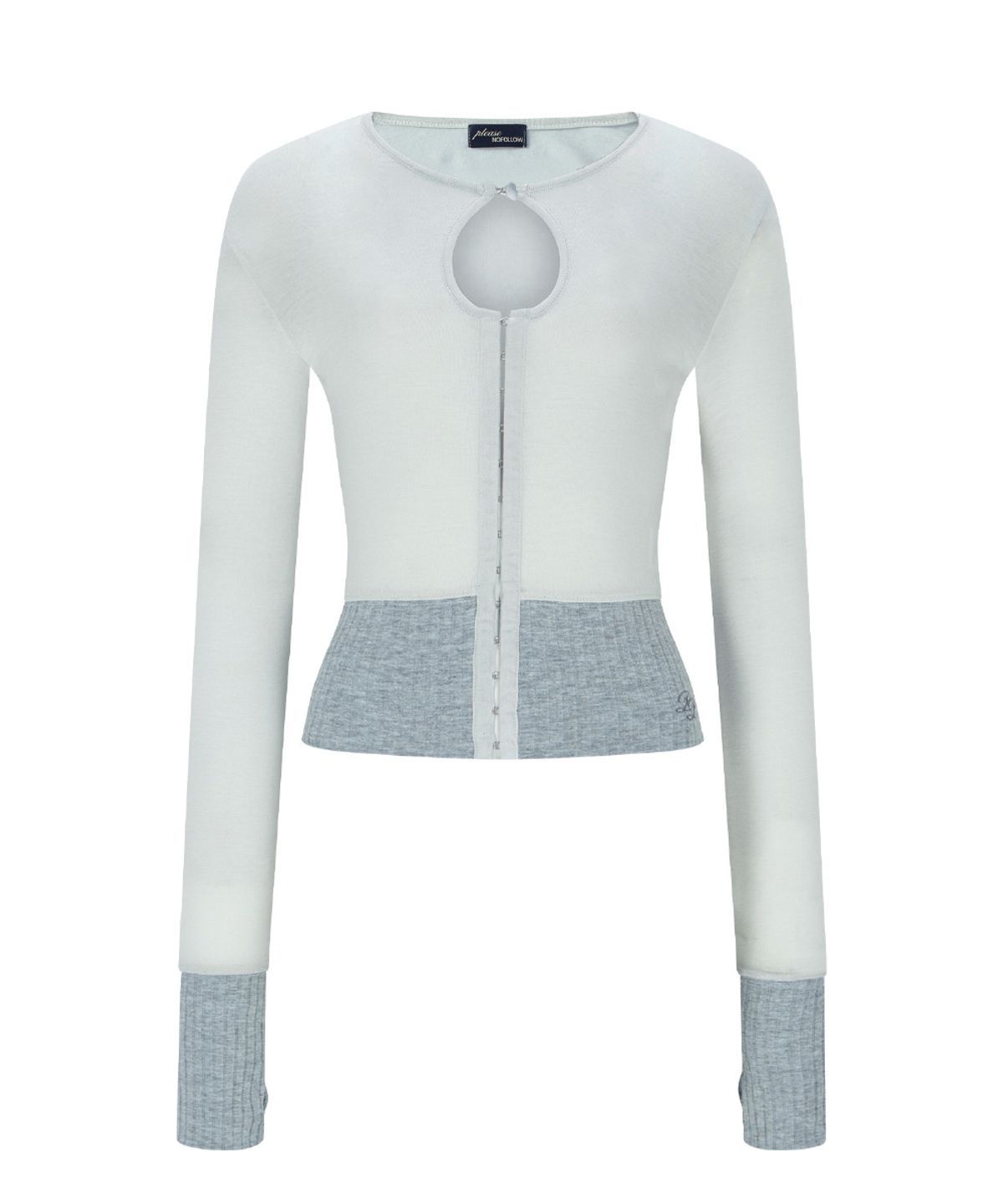 플리즈노팔로우(PLEASENOFOLLOW) Ollie Hooked Cardigan (Pale Blue)