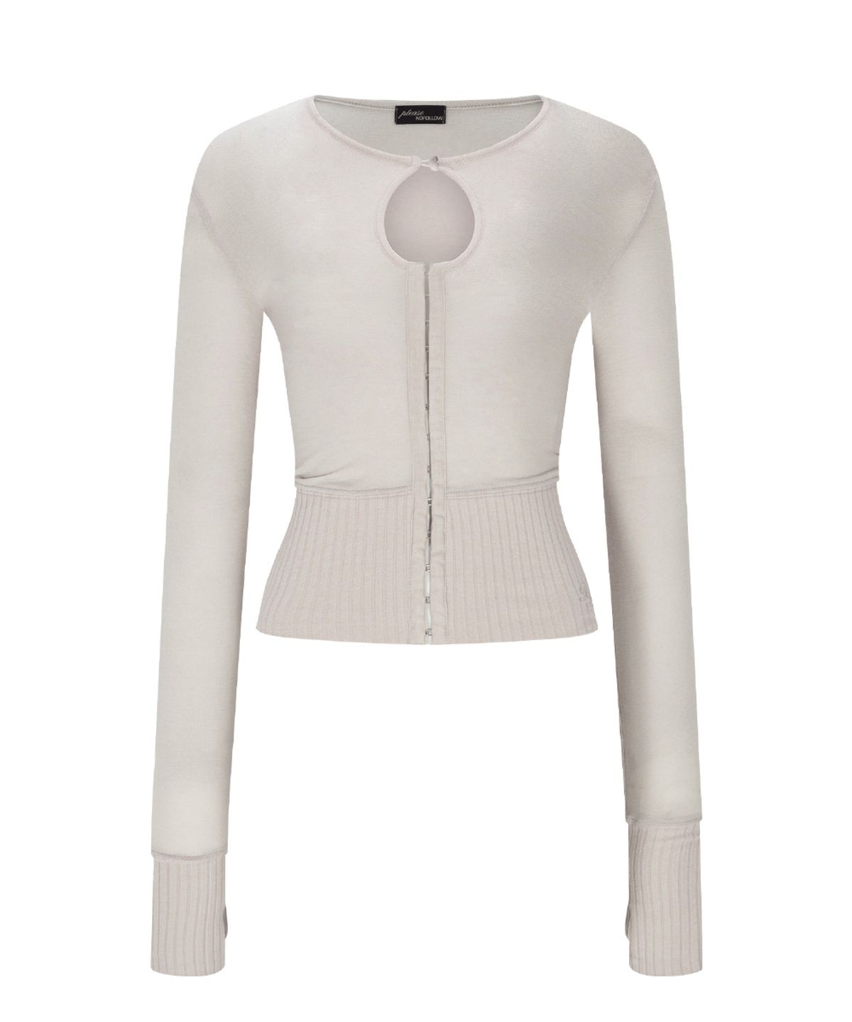 플리즈노팔로우(PLEASENOFOLLOW) Ollie Hooked Cardigan (Pale Pink)