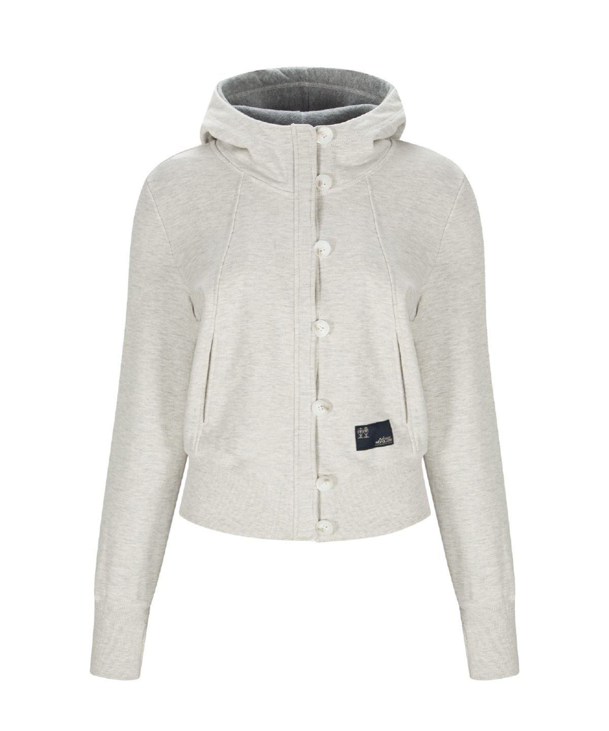 플리즈노팔로우(PLEASENOFOLLOW) Bene Basic Button Hoodie (Oatmeal)