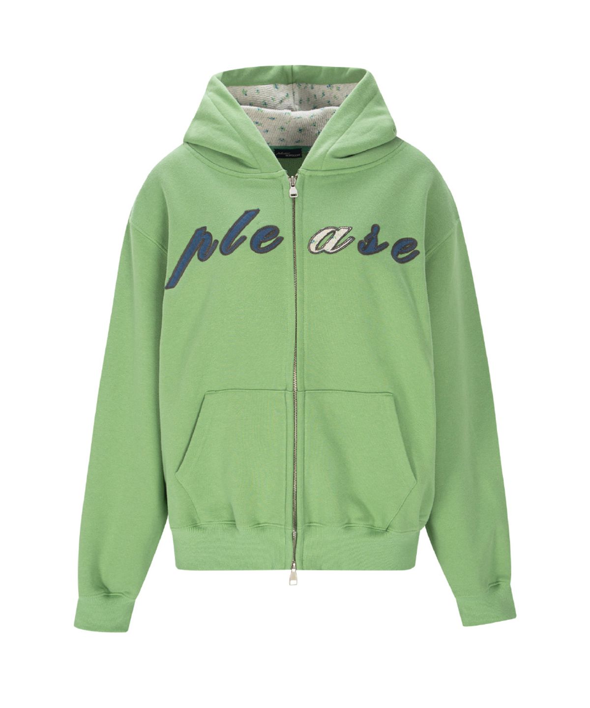 플리즈노팔로우(PLEASENOFOLLOW) Bono patch Sweat Hoodie Zip Up (Green)
