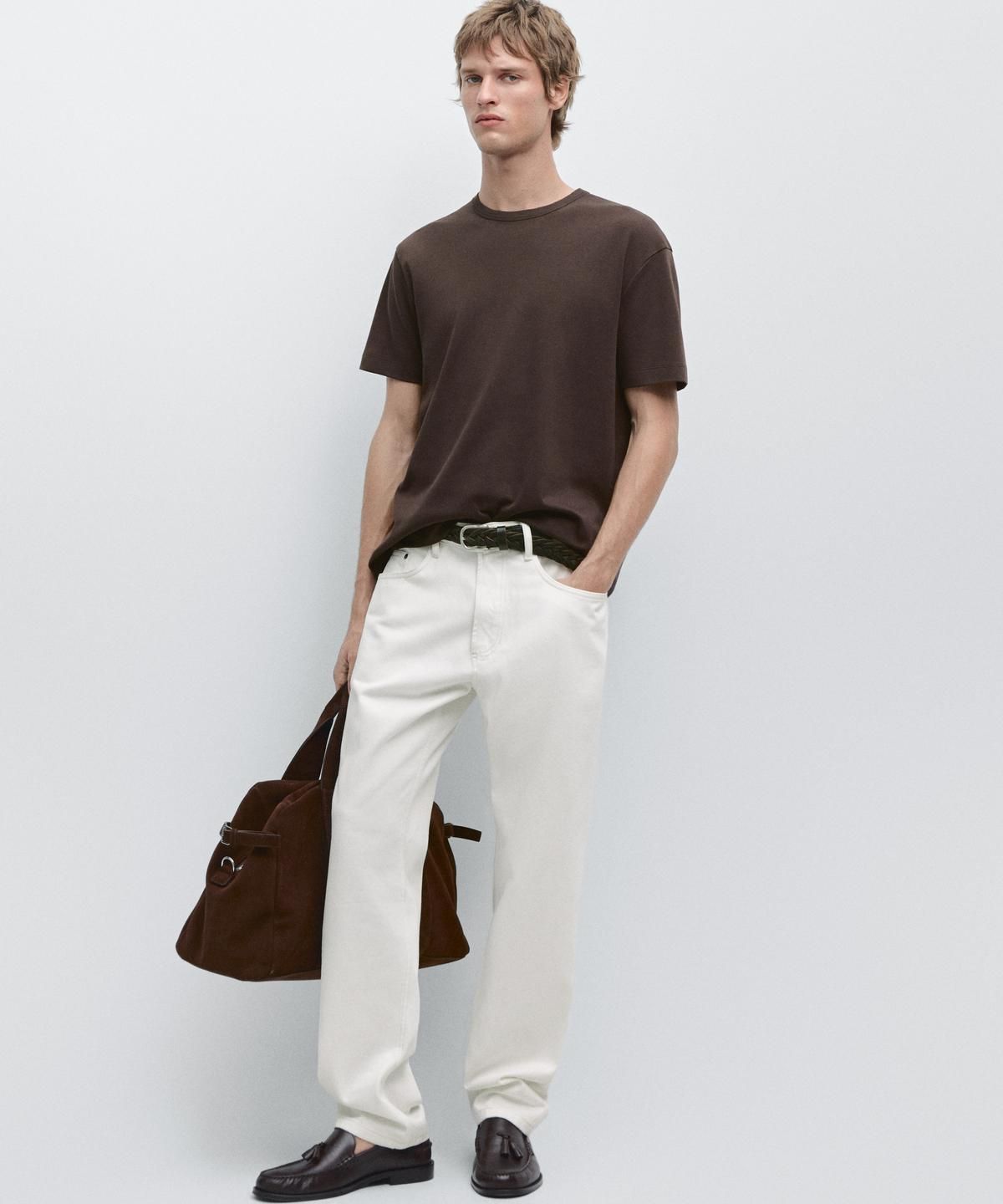마시모두띠(MASSIMO DUTTI) 100% 코튼 반팔 티셔츠