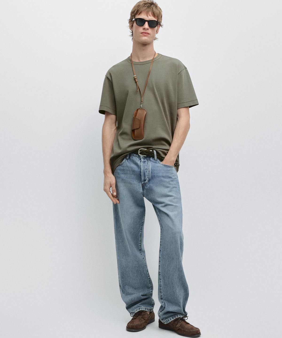 마시모두띠(MASSIMO DUTTI) 100% 코튼 반팔 티셔츠