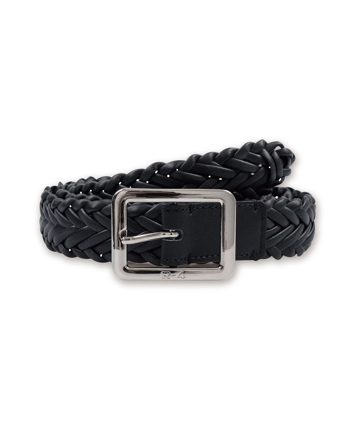 알포(R-4) R-0066 / R-4 BRAIDED BUCKLE BELT(BLACK SILVER)