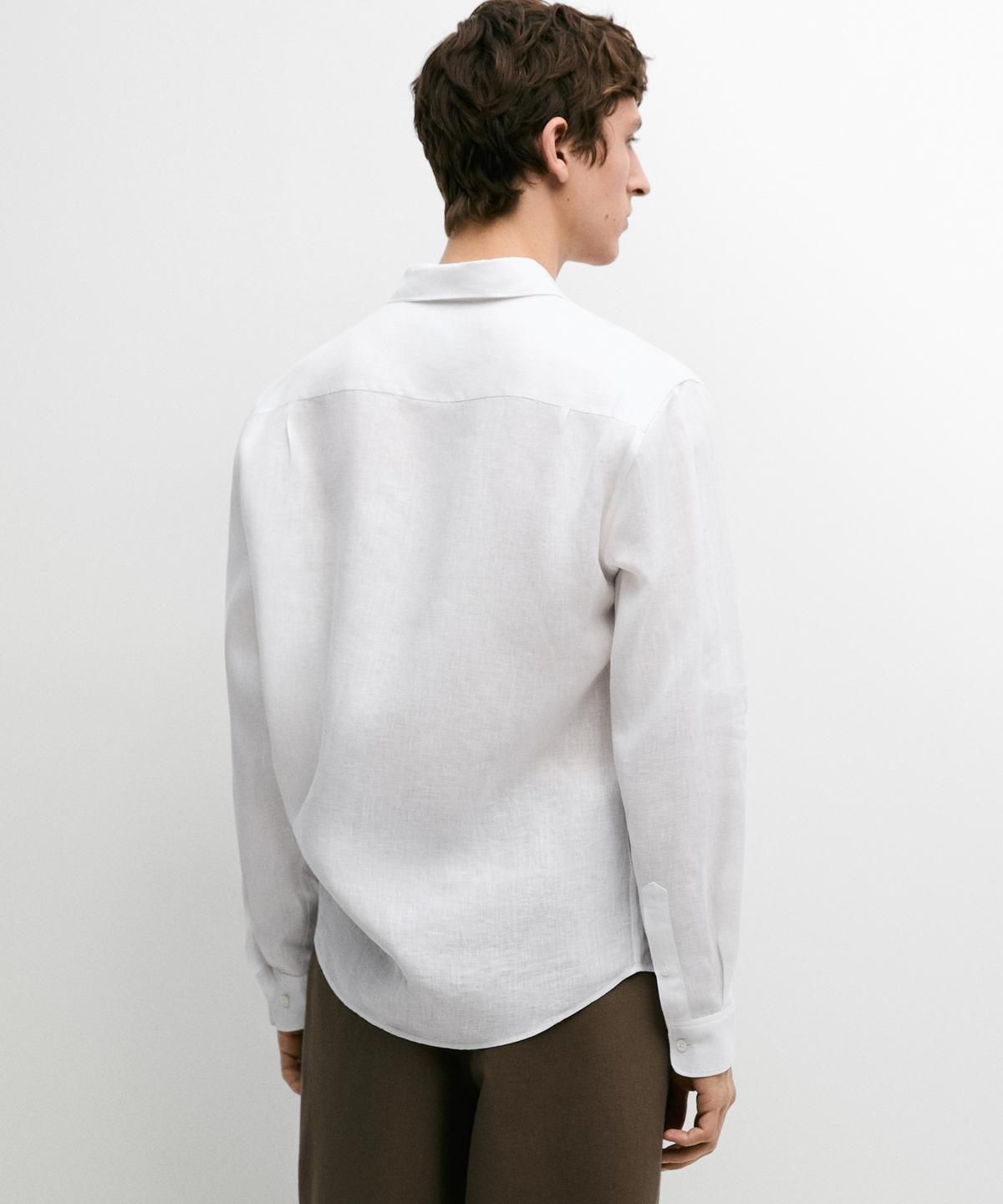 마시모두띠(MASSIMO DUTTI) 엑스트라 파인 린넨 레귤러 핏 셔츠