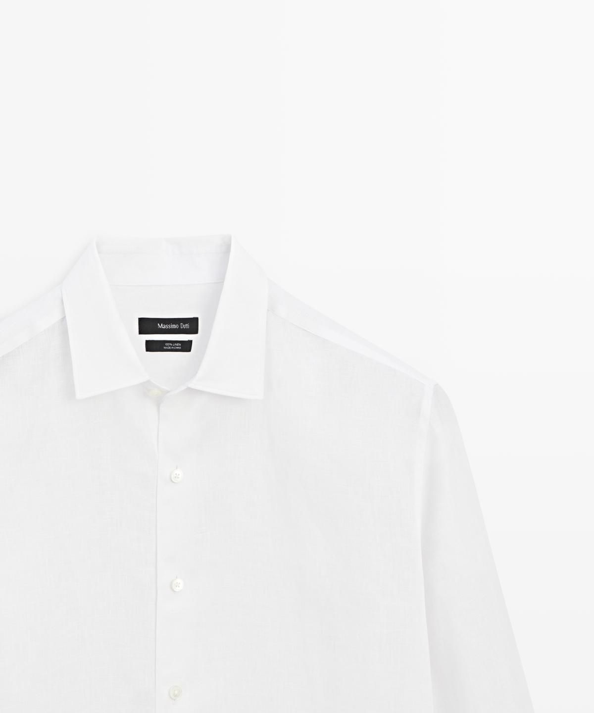 마시모두띠(MASSIMO DUTTI) 엑스트라 파인 린넨 레귤러 핏 셔츠