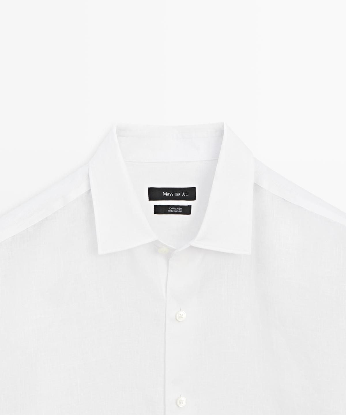 마시모두띠(MASSIMO DUTTI) 엑스트라 파인 린넨 레귤러 핏 셔츠