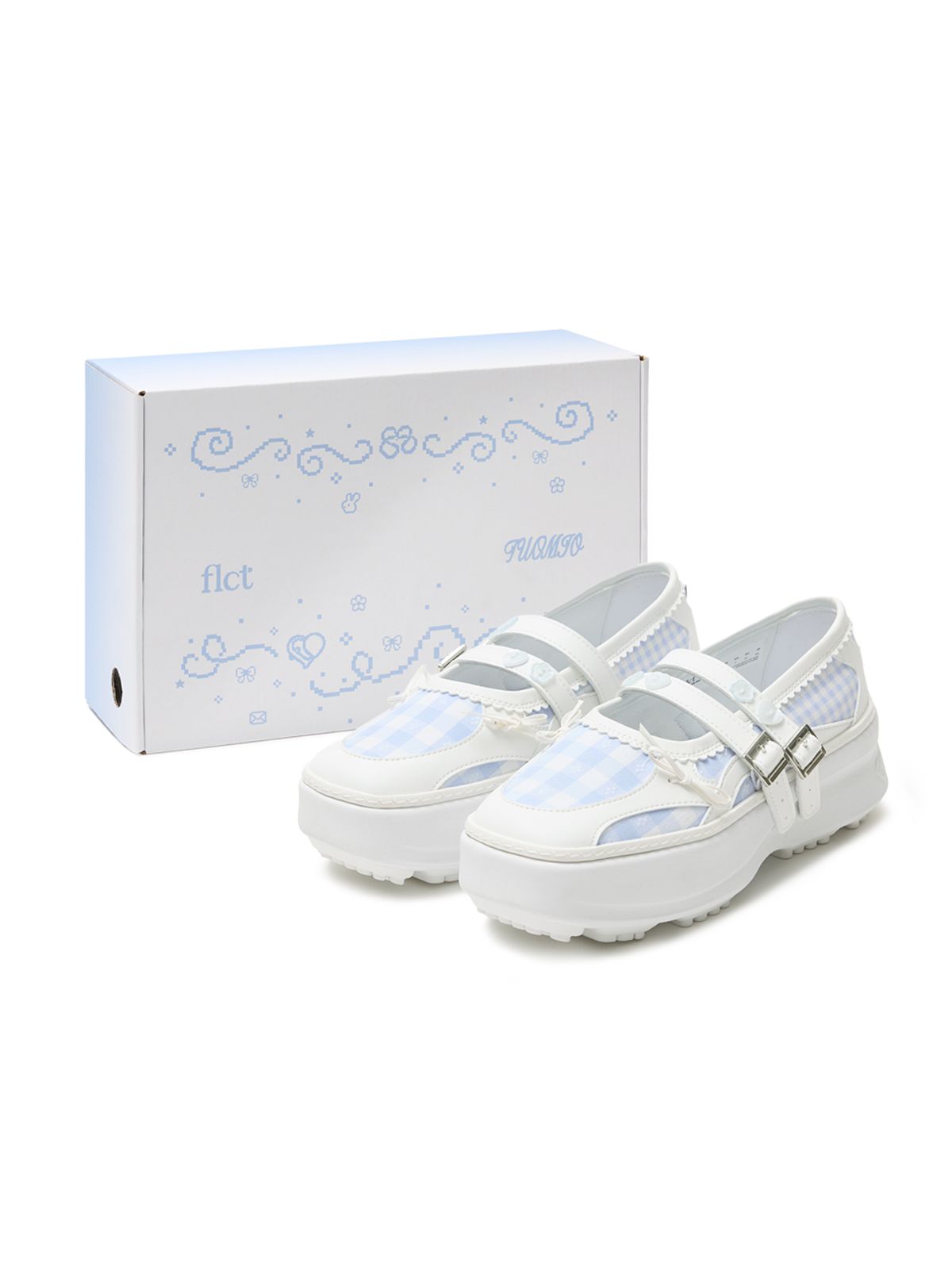 뚜오미오(TUOMIO) MEMENTO PATCHWORK PLATFORM MARYJANE [WHITE]