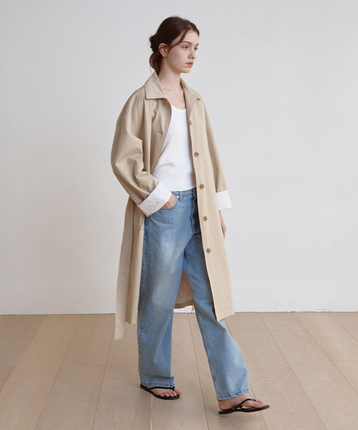 벗튼(BUT'TON) Tie Trench Coat (Beige)