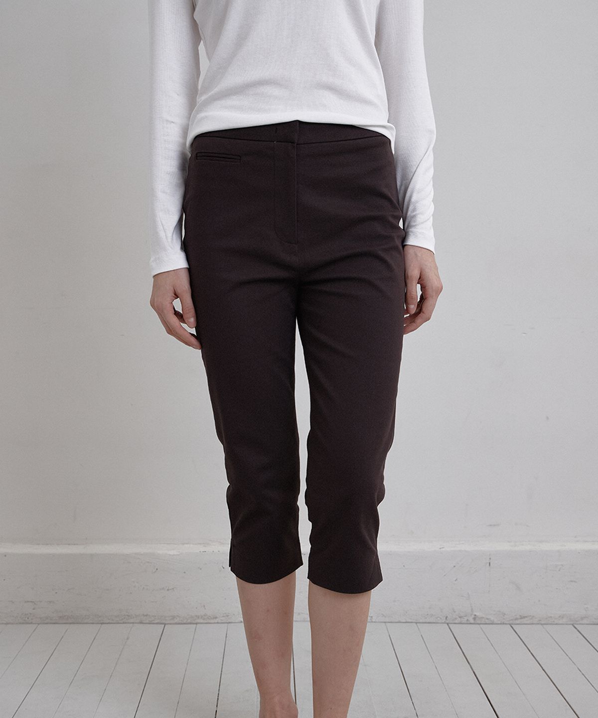 벗튼(BUT'TON) Capri Pants (Brown)