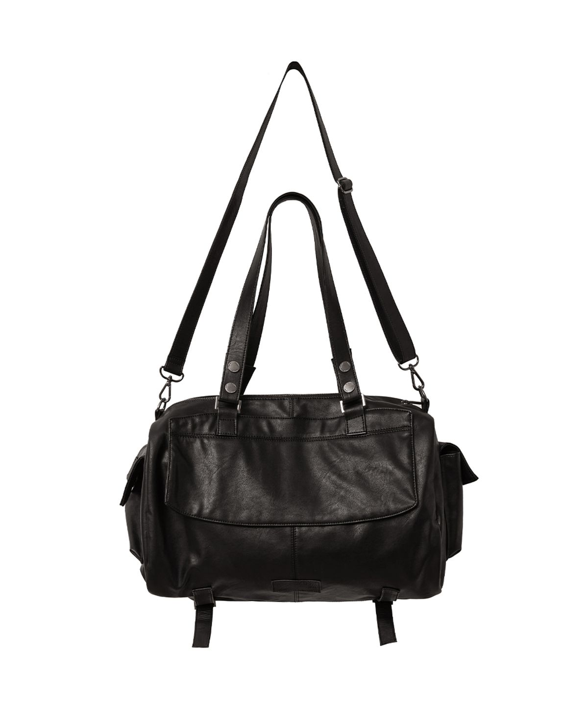 미세키서울 맨(MISEKISEOUL MEN) Multi pocket leather shoulder bag BLACK