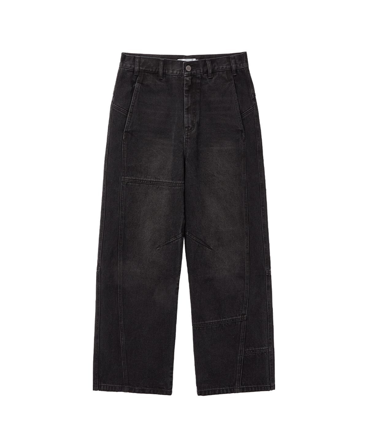 미세키서울 맨(MISEKISEOUL MEN) Stitch semi wide jeans BLACK