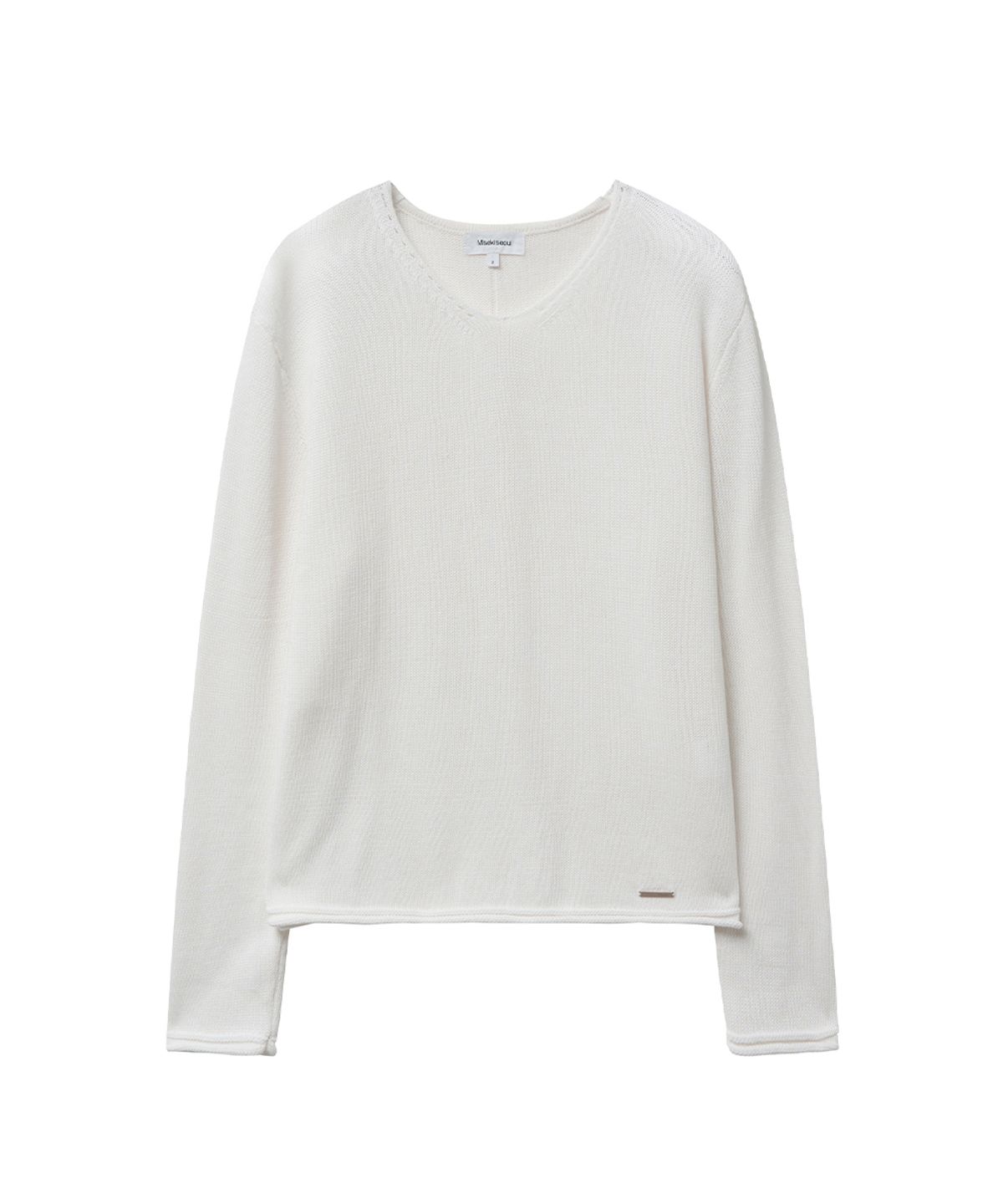 미세키서울 맨(MISEKISEOUL MEN) Vneck layered knit top IVORY