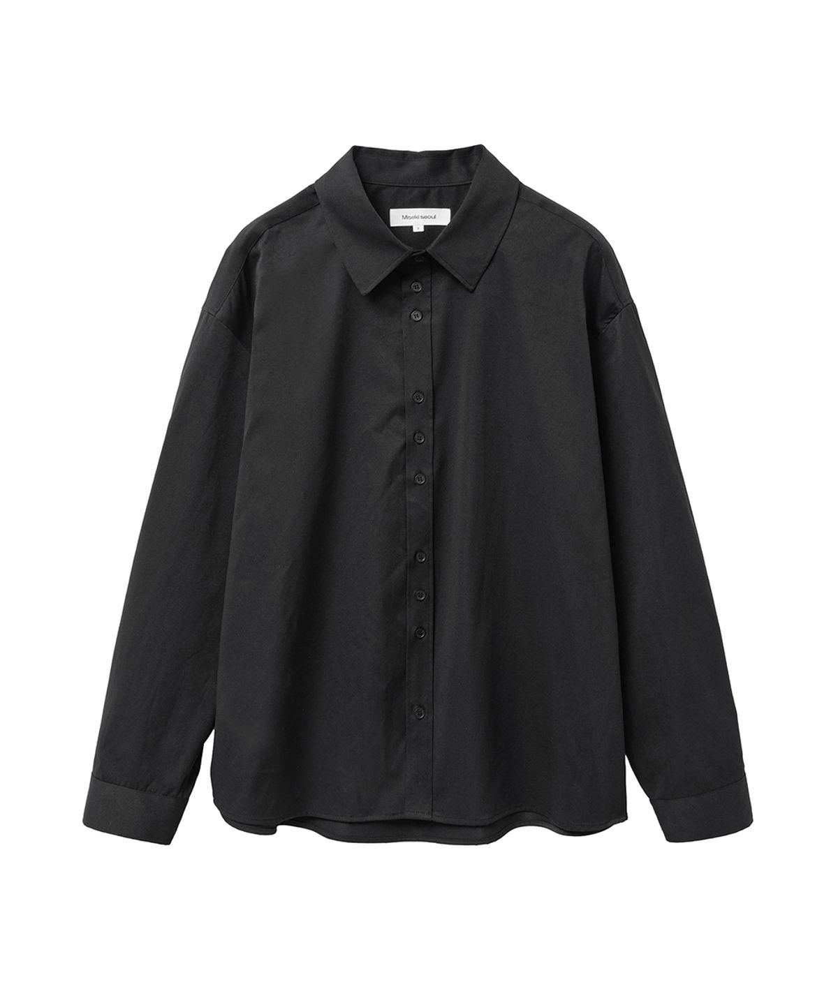 미세키서울 맨(MISEKISEOUL MEN) Asymmetric button shirt BLACK