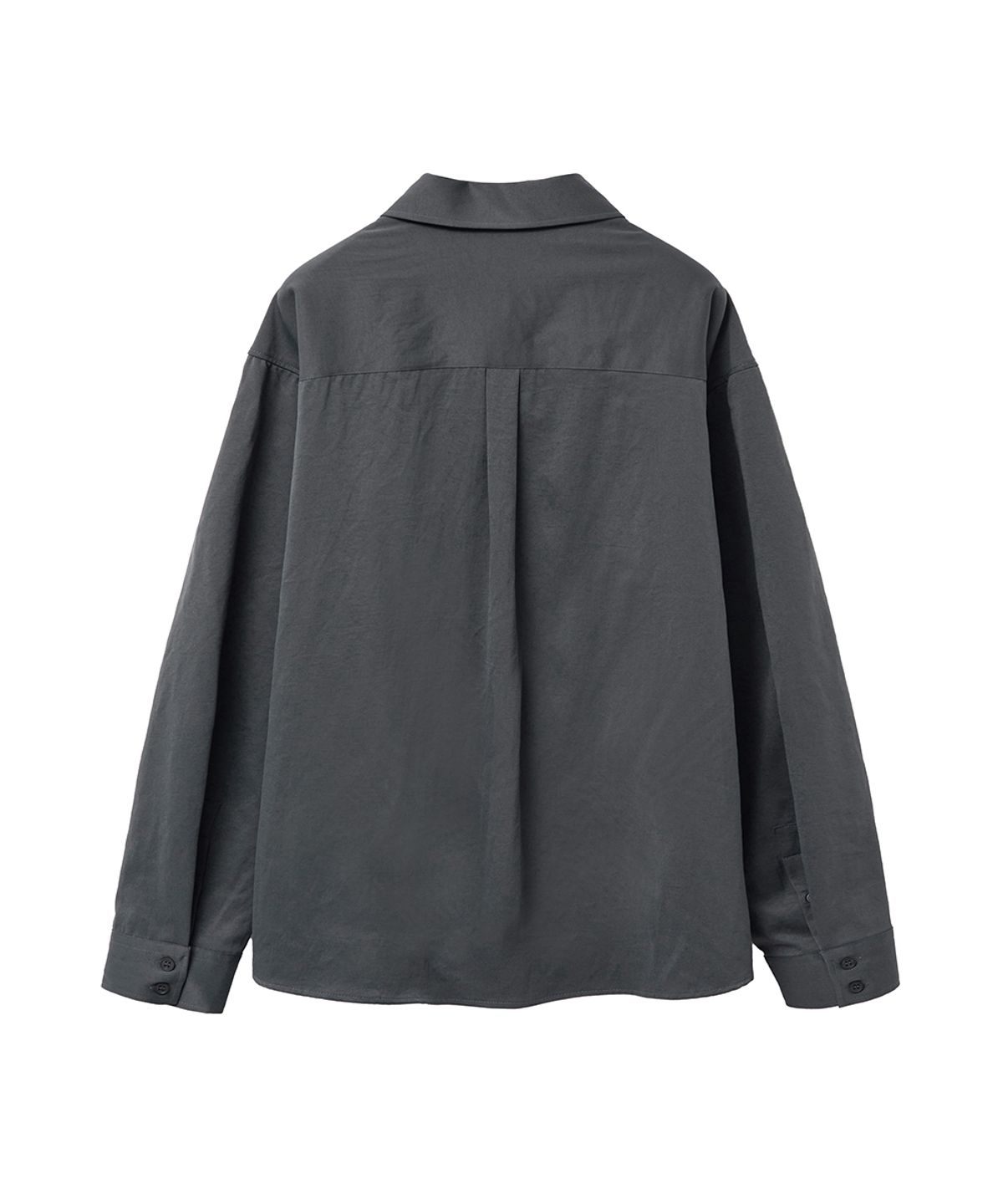 미세키서울 맨(MISEKISEOUL MEN) Asymmetric button shirt CHARCOAL
