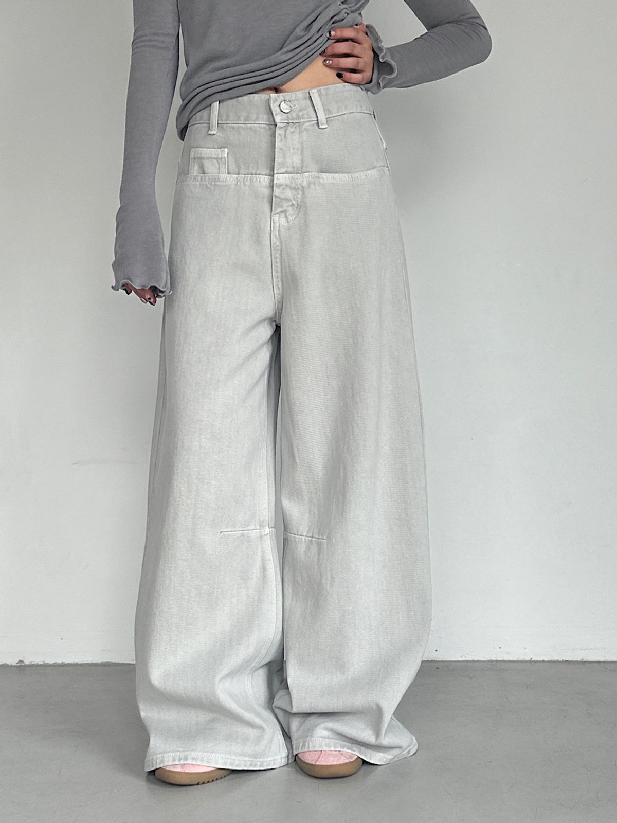 아포엠(APOEM) Soft Washed Wide Denim (2C)