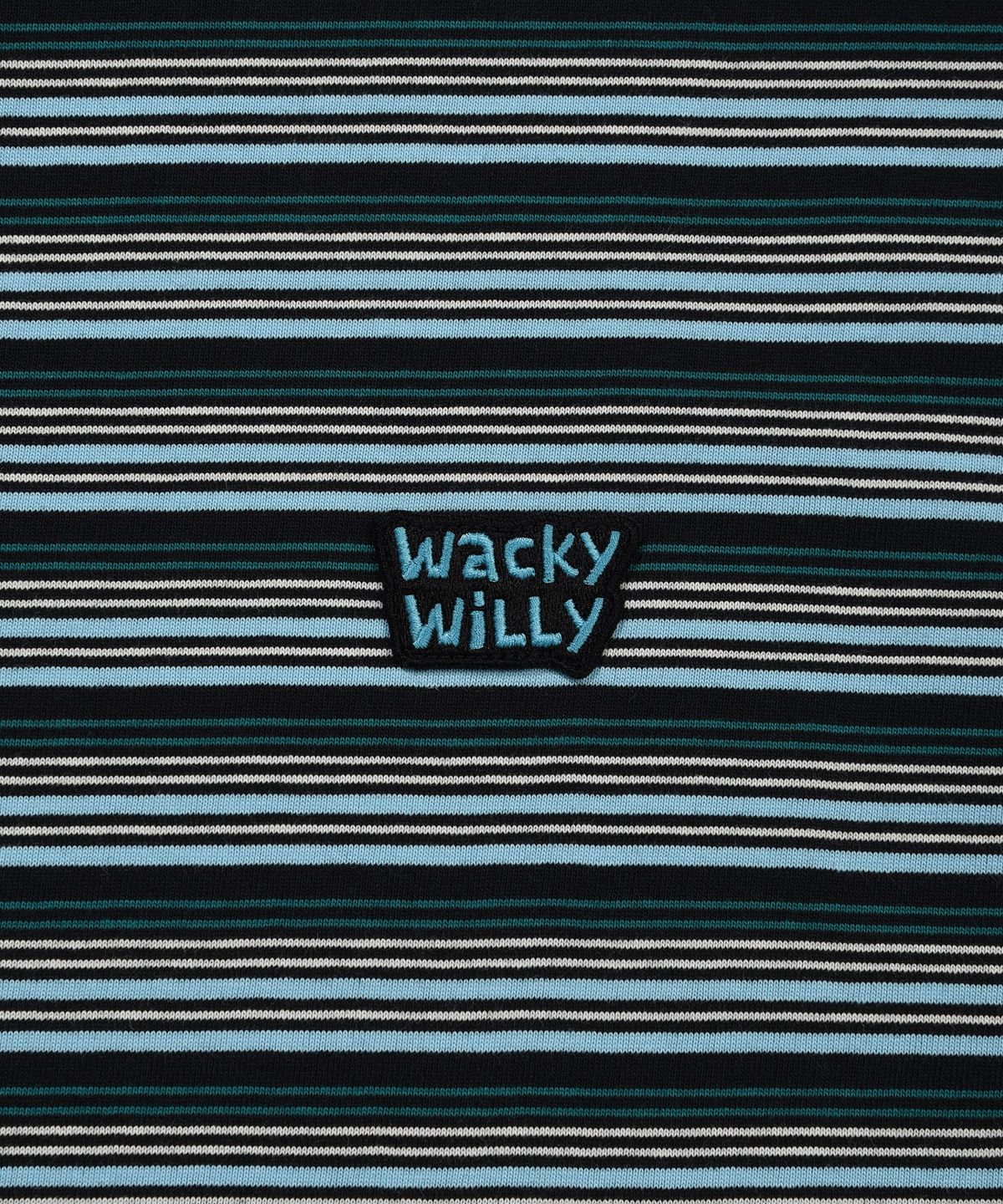 와키윌리(WACKY WILLY) 멀티 스트라이프 반팔티셔츠 블랙