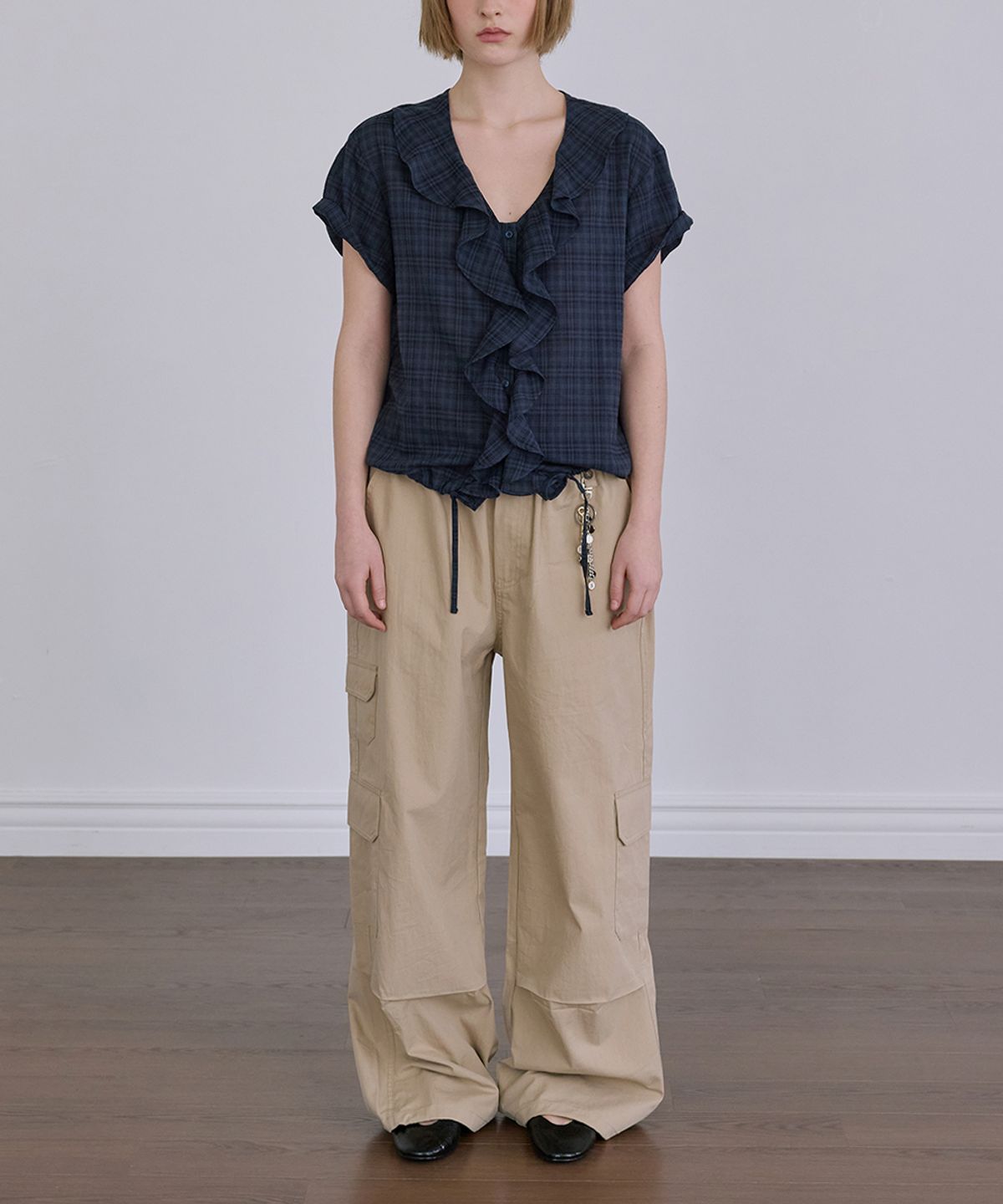 애프터아워즈(AFTERHOURS) WASHED COTTON CARGO PANTS (BEIGE)