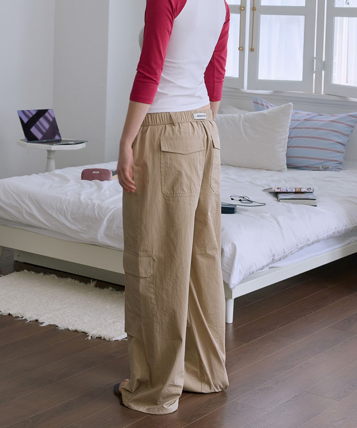 애프터아워즈(AFTERHOURS) WASHED COTTON CARGO PANTS (BEIGE)